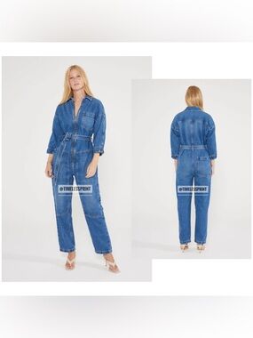 Ética Zeta Carpenter Blue Denim Jumpsuit